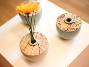 Serie aus 3 Vasen von Arndt Böhm, Sonderausstellung 2017 ober.flächlich