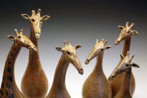 Giraffen-Figuren von Fé Fayence